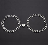 Magnetic Couple's Heart Chain Bracelets