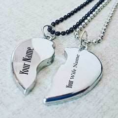 Customizable Couple’s Heart Locket– Magnetic Love Pendant