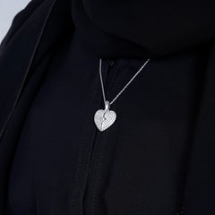 Hidden Heart Zircon Locket - Elegant and Sparkling Jewelry