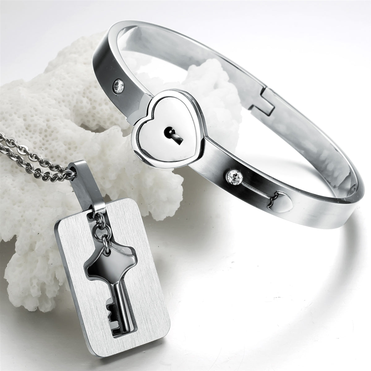 Lock and Key Heart Bracelet - Romantic Jewelry Gift